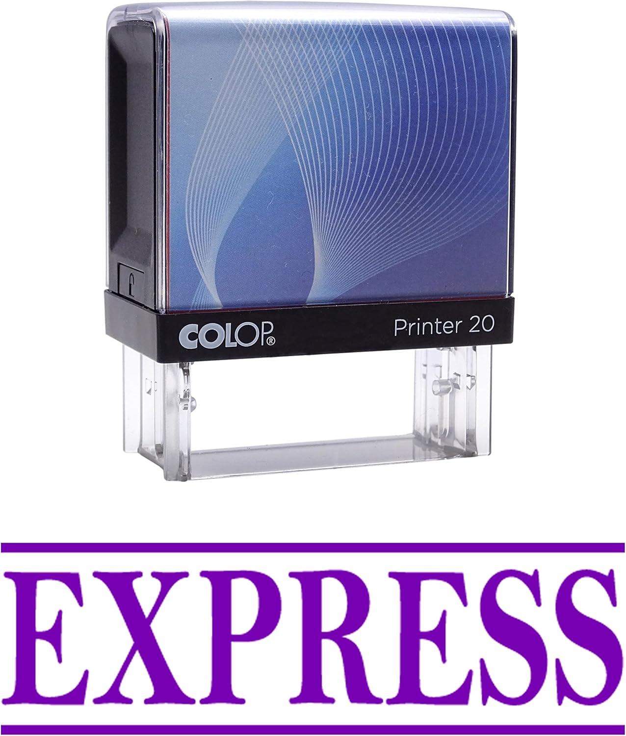 

Printtoo Самонабірний гумовий штамп - Попередньо заправлений офісний штамп - Канцелярський штамп - COLOP P20 Міні штамп - Бізнес штамп - З можливістю заправки 14 mm x 38 m Фіолетовий