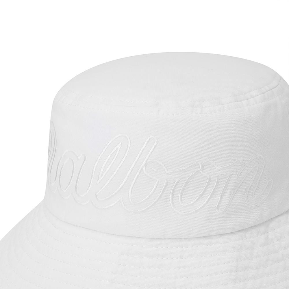 MALBON GOLF New Basic Logo Bucket Hat Ivory