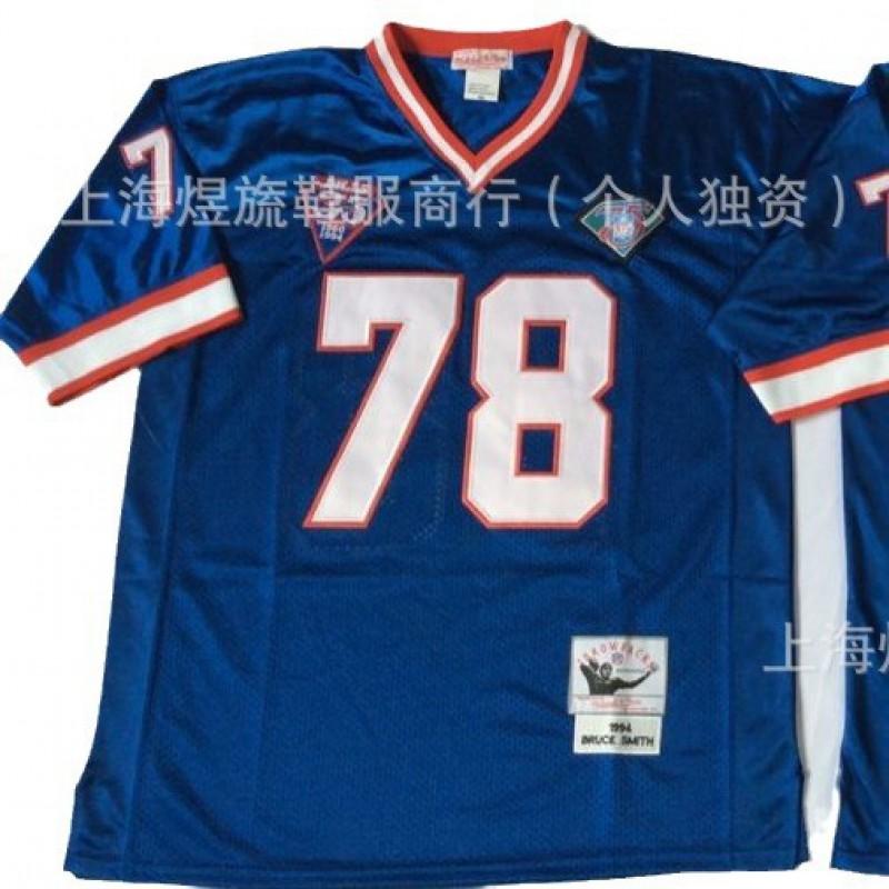 ג'רזי רטרו Buffalo Bills NFL 12 34 מדים לכדורגל Throwback גברים כותנה בגדי ספורט