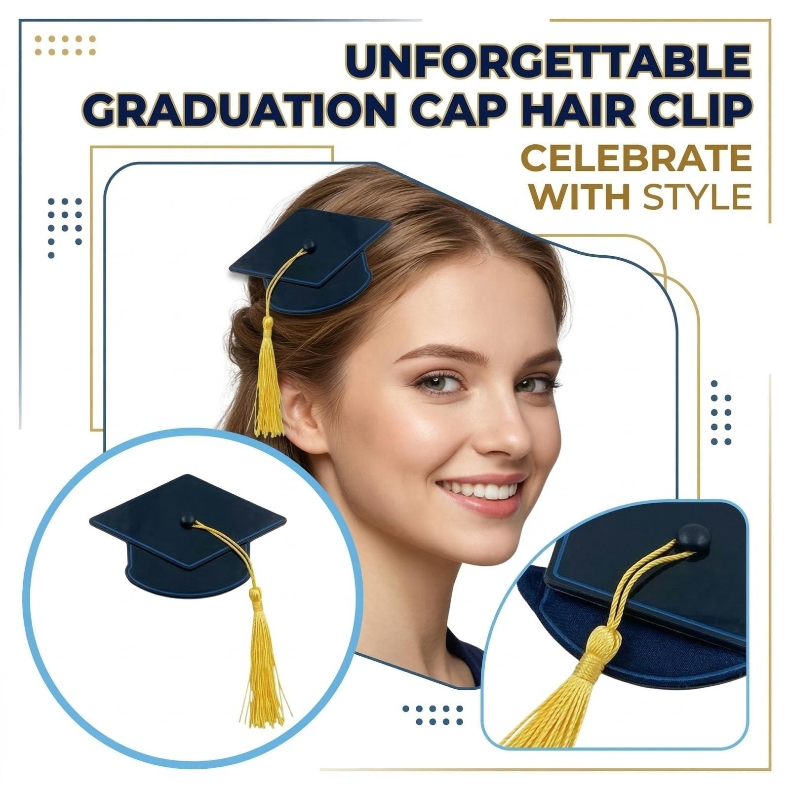 

Graduation Creative New Arrival, Tasseled Mortarboard Hair Clip — A Sophisticated, Exquisite Side Clip For Everyday Wear One Size