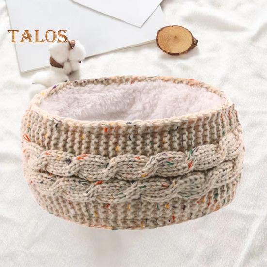 Bandeau d'hiver pour femme, doublé polaire, cache-oreilles, tricot torsadé, épais et chaud, bandeau au crochet, couleur unie