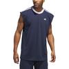 Adidas Logo Gestreift Schnelltrocknend Ärmelloses Basketball-Tanktop Herren Tops Tintenblau IY3723