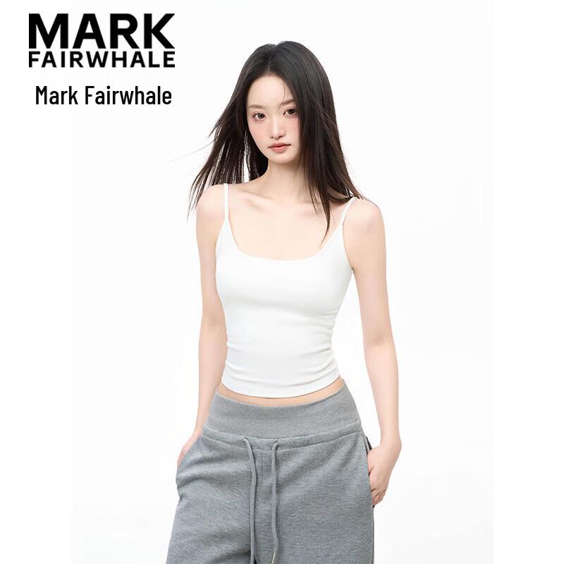 MARK FAIRWHALE Women s U-Neck Built-in Bra Camisole L