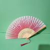 Folding Hand Fan with Tassels for Women Prom Parties Flower Butterfly Pattern Chinese Traditional Hand Fan for Collector