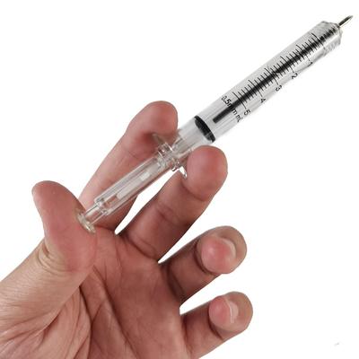 32Pcs Novelty Cute Syringe Pen Peculiar Shape Lovely Stationery Ballpoint Pen Automatic Refillable Ballpen Bullet