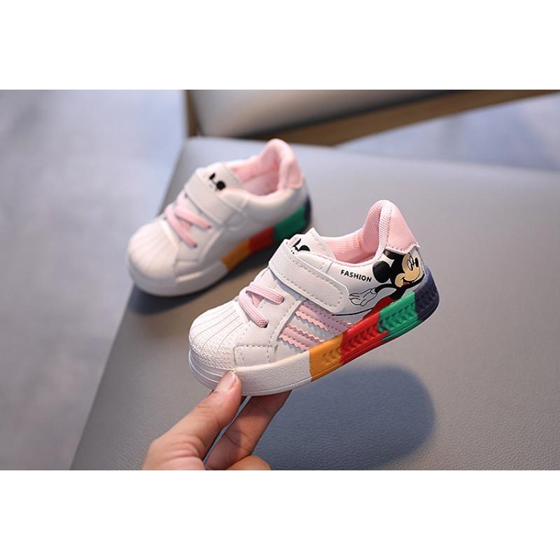 Spring and autumn toddler shoes soft baseplate shoes children single shoes little white shoes non-slip breathable 0-1-3 years and a half 2