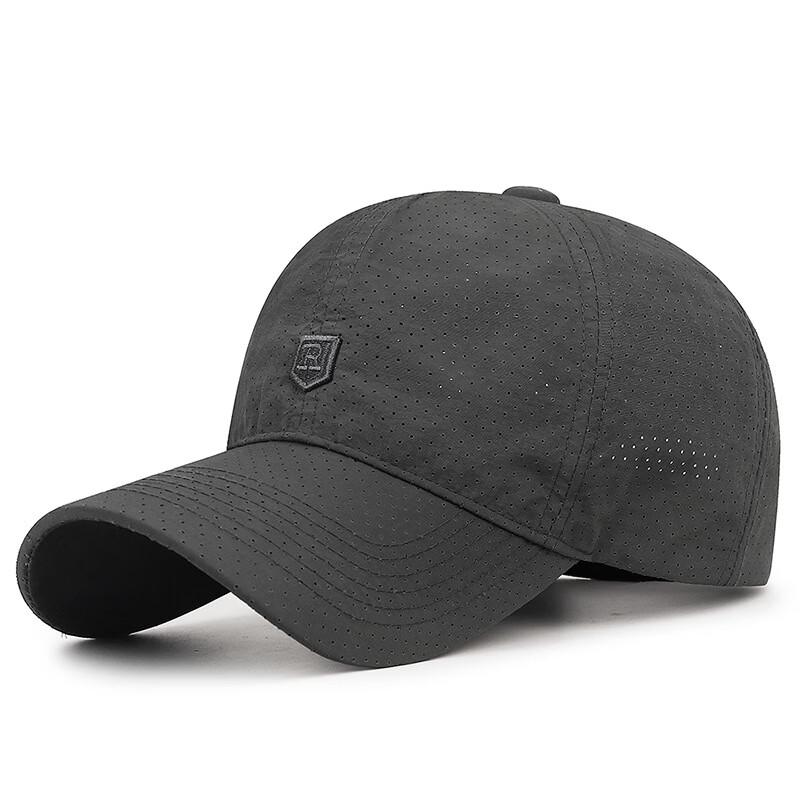 

ZHENYUEQI Unisex Outdoor Quick-Dry Perforated Cap with Embroidered R Adjustable