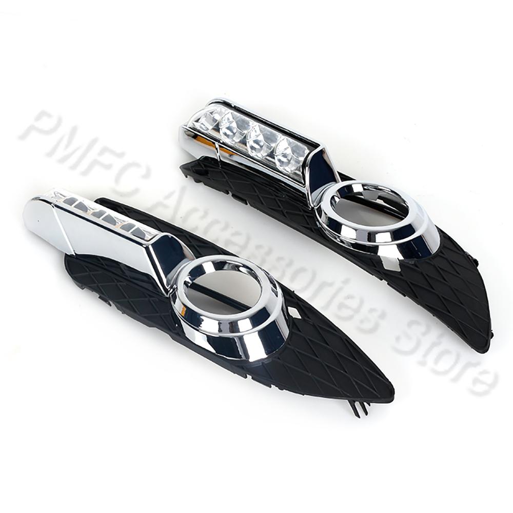 For Mitsubishi Lancer EX 2009 2010 2011 2013 2014 White Yellow Car LED DRL Daytime Running Lamp Fog Light Decoration