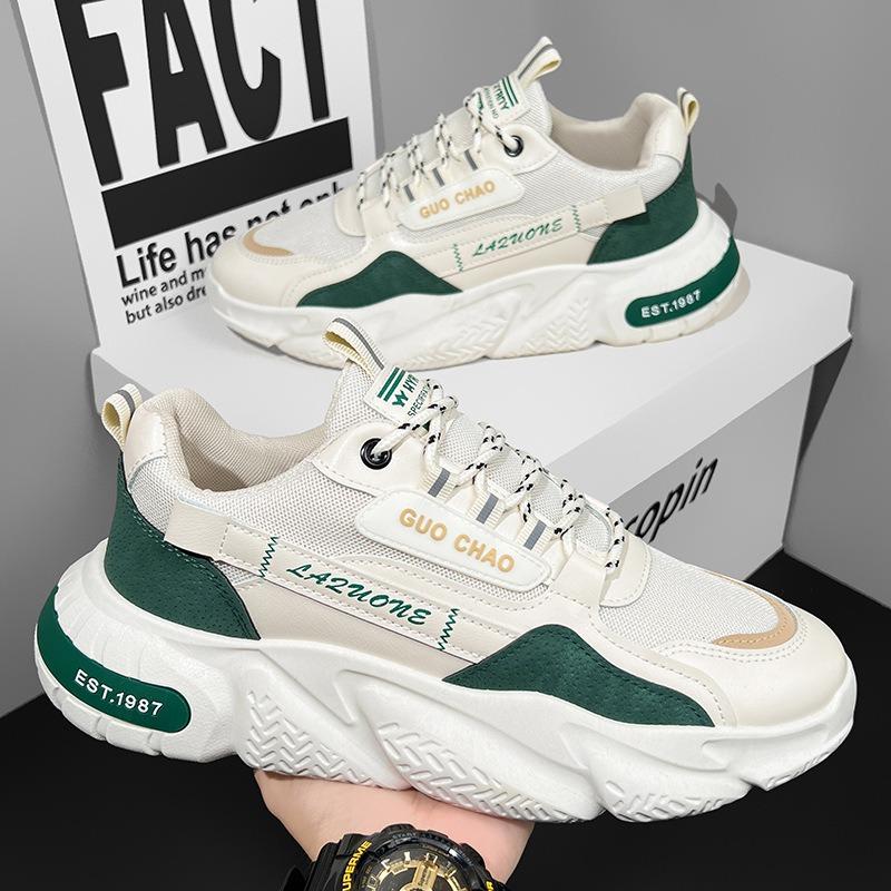 Original Men's Shoes Mesh Breathable Sneakers Outdoor Comfortable Running Men Shoes Thick Sole Vulcanized Shoes Tenis Masculino