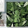 Banana Leaf Tropical Plant Green Shower Curtain 180 X 200Cm Polyester Waterproof Mildew Washable Shower Curtain With 12 Hooks