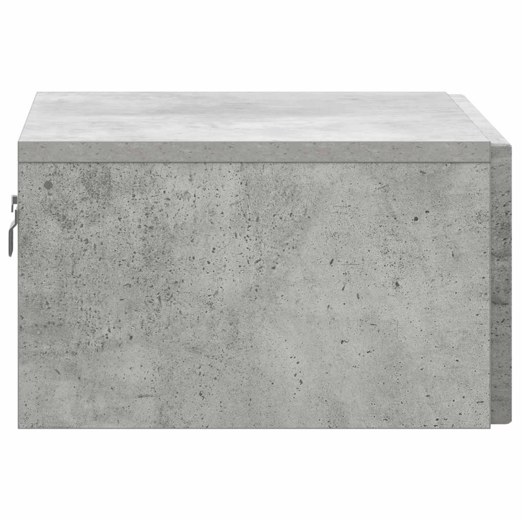 Wall Mounted Nightstand Concrete Grey 49 x 34.5 x 20 cm