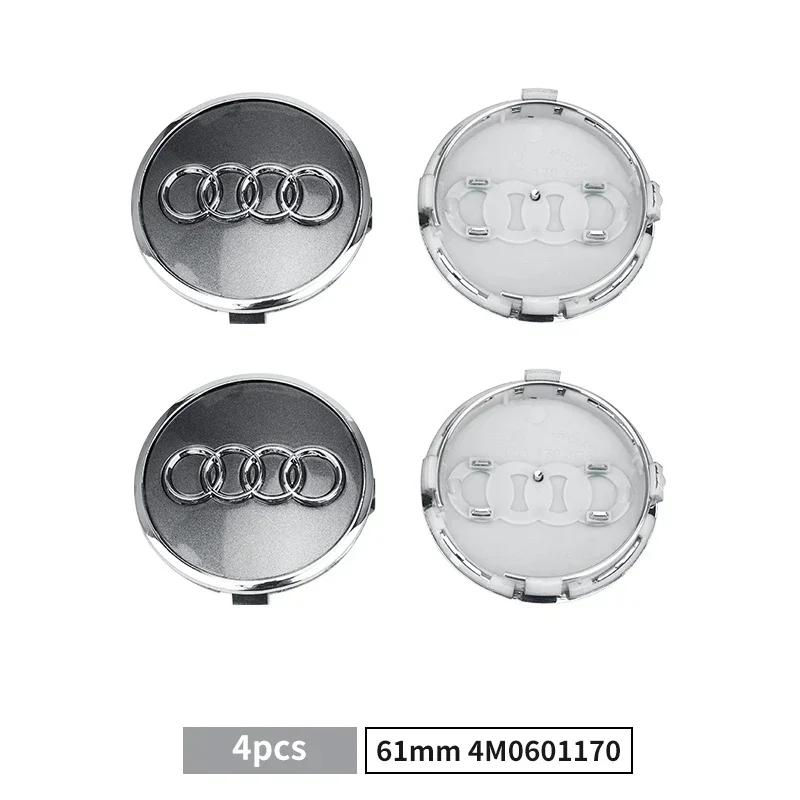 60/61/68/69mm Audi Car Wheel Center Cap Emblem Hub Covers Badge For Audi A8 A5 A6 C5 C6 C7 A7 A3 A4 B5 B6 B7 B8 B9 Q3 Q5 Q7 TT