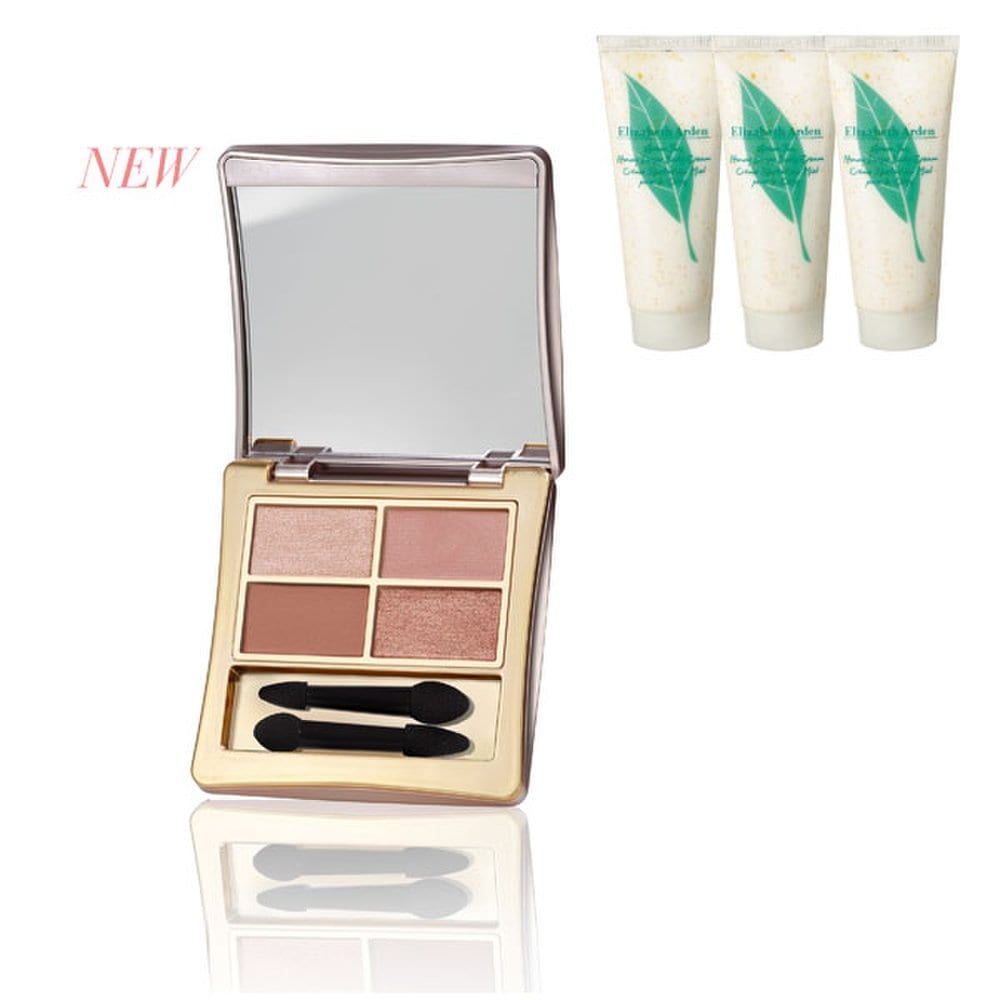 

[Elizabeth Arden] New Eyeshadow 3g Quad Launching Special Set (Honey Drops Body Cream 300ml Gift) Profoundly Pink
