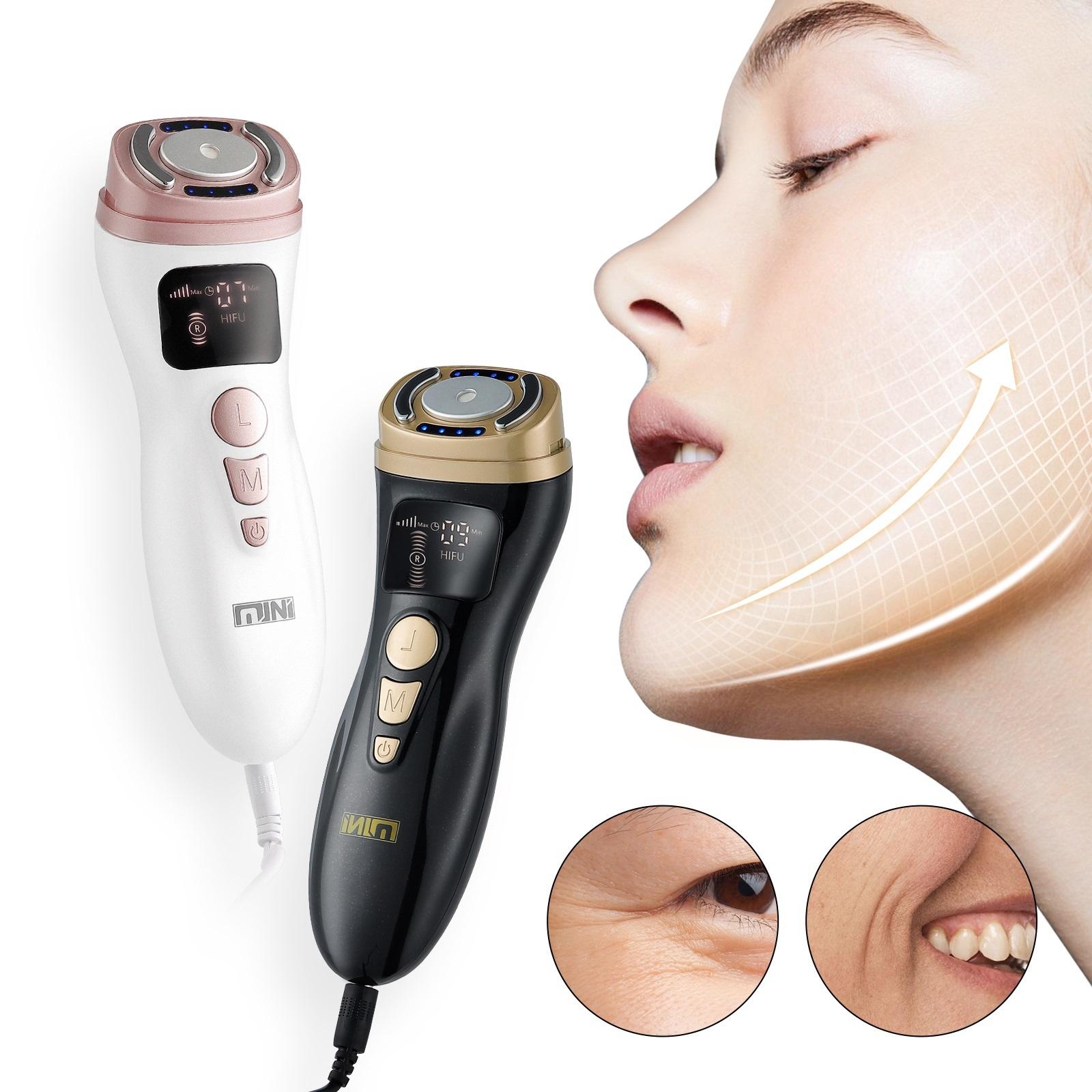 

Mini HIFU Machine Ultrasonic RF EMS HIFU Facial Lifting Skin Tightening Device Face Chin Neck Eye Anti Wrinkle Massager Home Use US Plug чорний