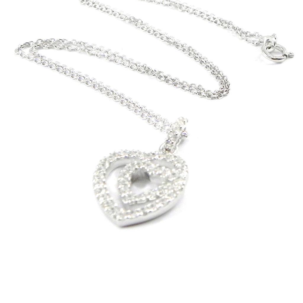 Altesse [I2991] - Collier Argent 'Love Sublime' Blanc
