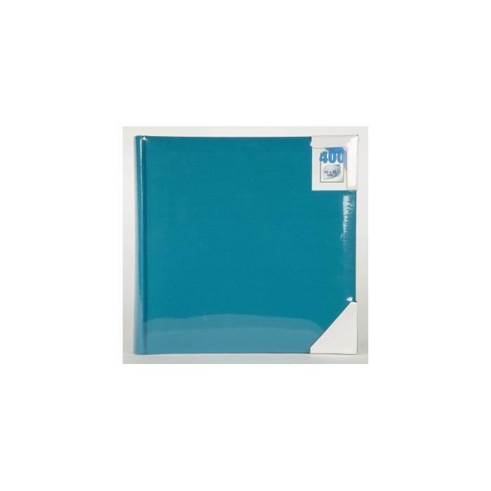 Album photo - scalea - 30x30 cm - 100 pages blanches - couleur turquoise - reliure lin