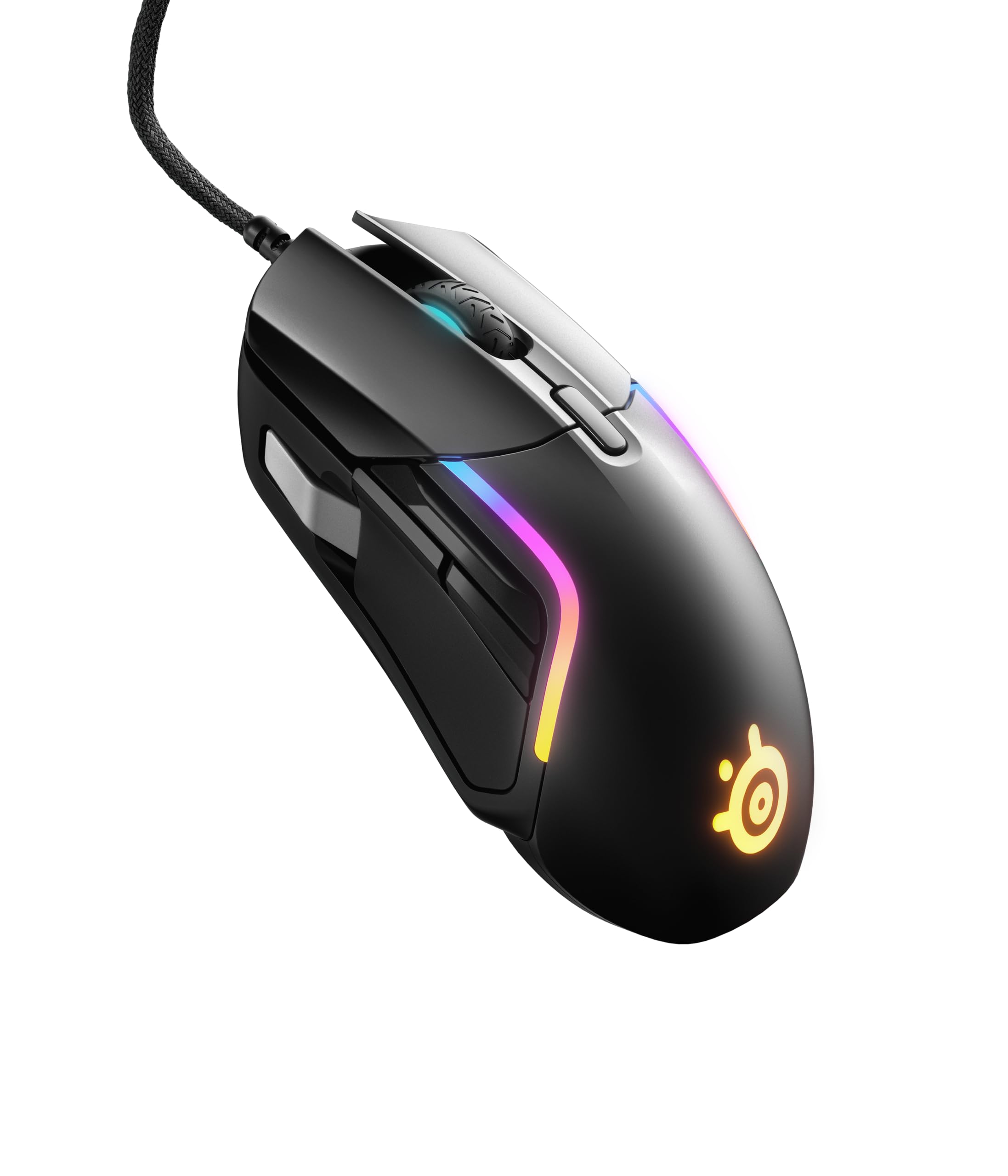 

SteelSeries Rival 5 Gaming Mouse with PrismSync RGB Lighting and 9 Programmable Buttons Battle Royale CPI TrueMove Air Optical Sensor Black - FPS, чорний