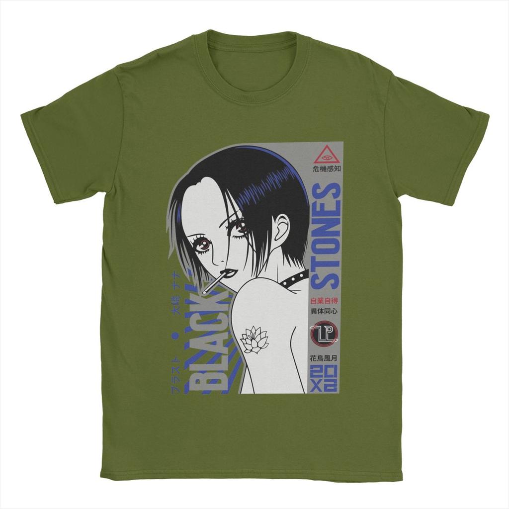 Men's Nana Osaki T Shirts Anime Cotton Tops Leisure Short Sleeve Round Collar Tees Birthday Present T-Shirt