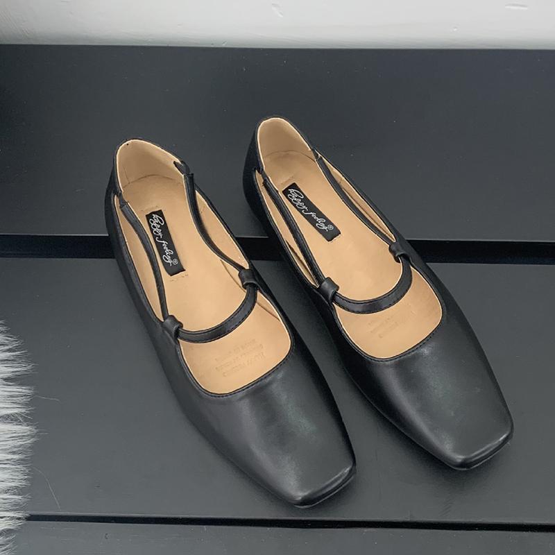 Fashion 2025 Spring Autumn Flat Mary Janes Shoes Woman Candy Color Soft Leather Ballet Flats Ankle Strap Comfy Mocaasins for Woman