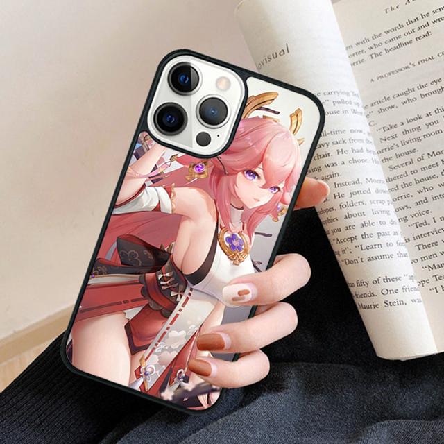 

Genshin Impact Yae Miko Phone Case Cover For iPhone 17 Air 16 15 14 plus 12 13 pro max coque Shell Fundas iPhone 17pro