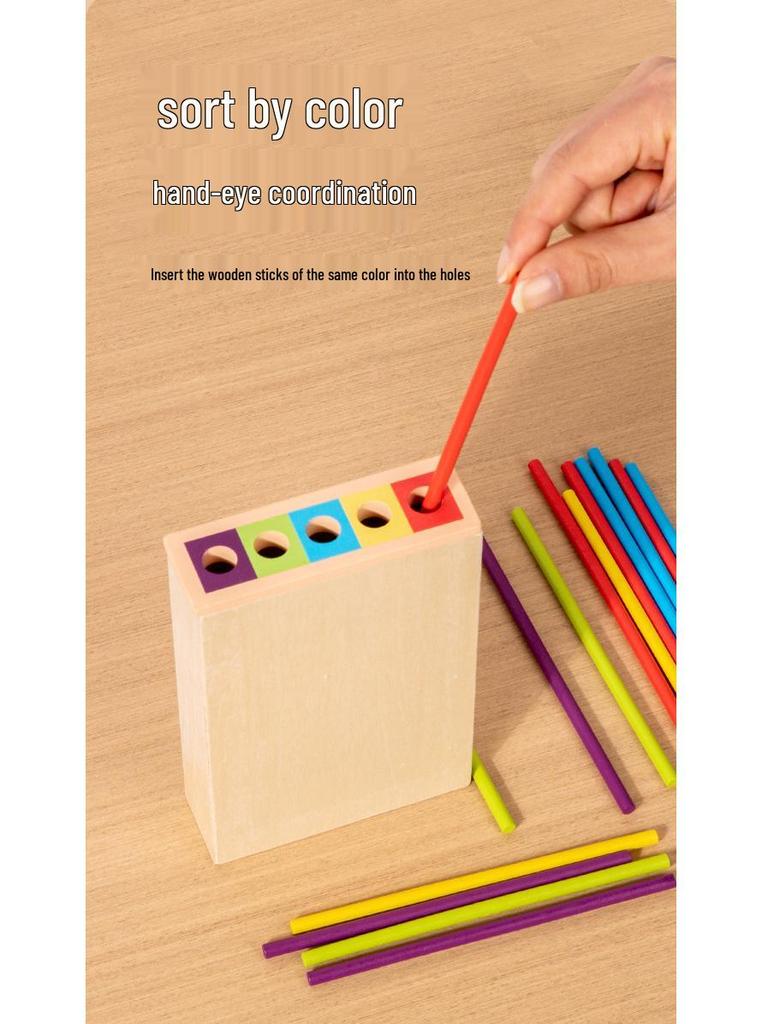 Wooden Pick-Up Sticks Educational Toy for Parent-Child Interaction and Early Education