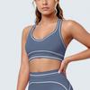 New contrasting color tight high elastic breathable yoga suit six-piece sports running fitness yoga suit women