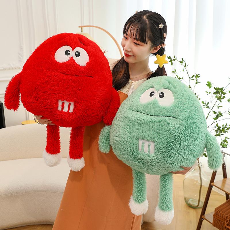 Chocolate Bean Doll Plush Toy Girls Sleeping Pillow Doll Rag Doll Gift for Best Friends and Children