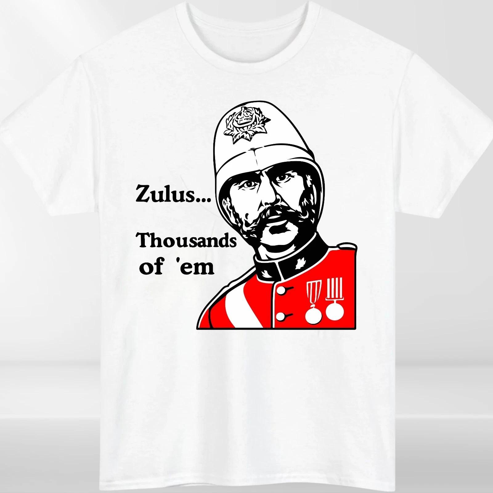 Zulu T-shirt Zulus thousnad . Rorke s Drift war movie Mr Witt Wales Sillytees 4 XL