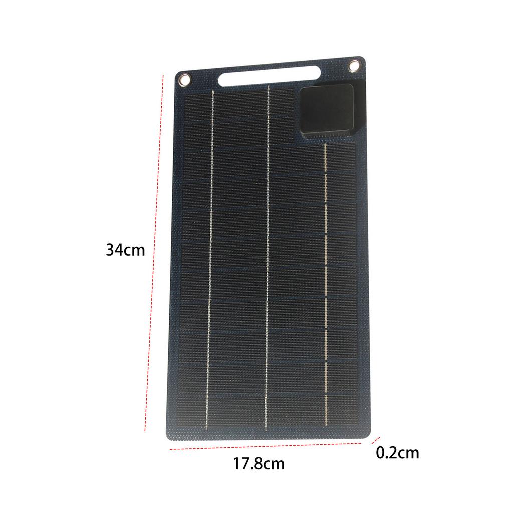 10W 5V Flexible Solar Panel Monocrystalline Solar Charging Panel Portable Solar Panel Charger for Security Cameras