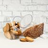 4pcs Hexagonal Plastic Candy Jar Clear Cookie Containers for Snacks Airtight Dry Goods Containers for Kitchen Pantry