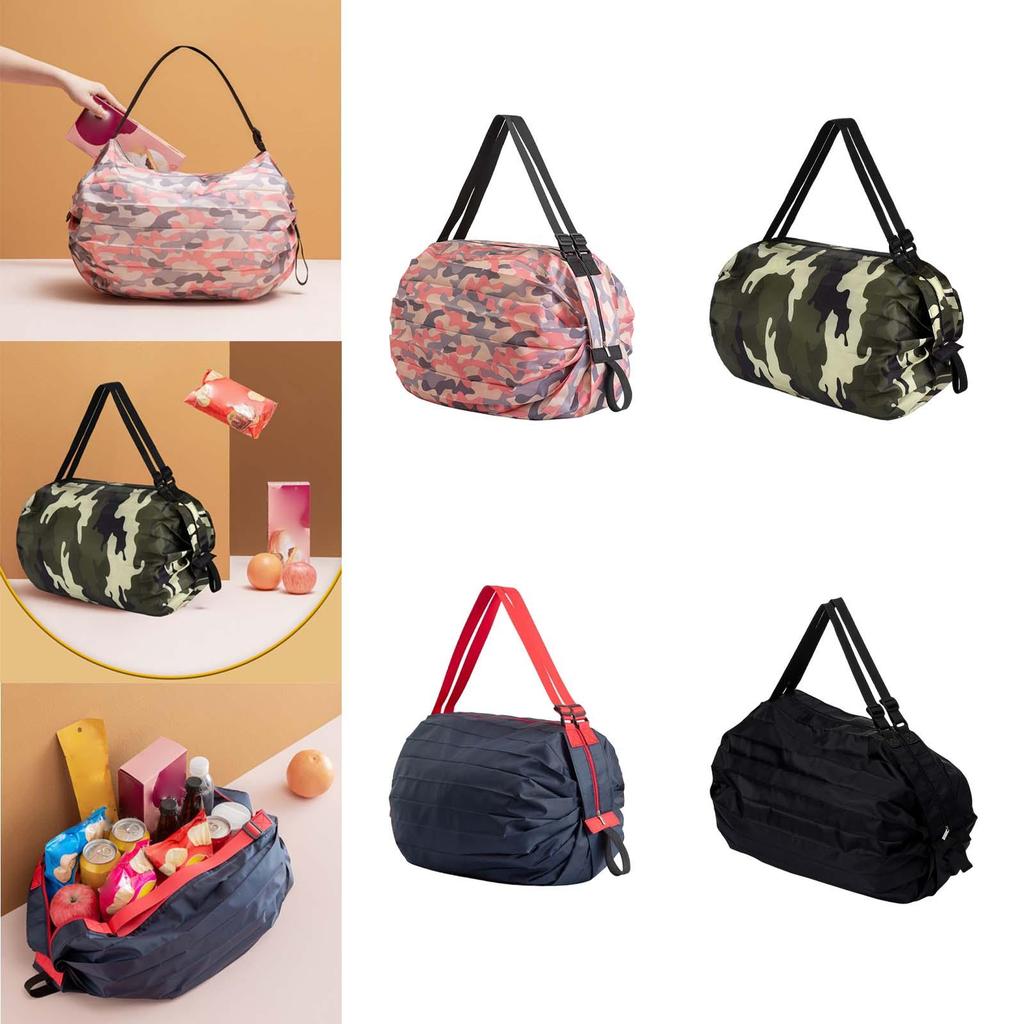 Foldable Grocery Storage Tote Adjustable Shoulder Strap Container Case Pouch Portable Reusable
