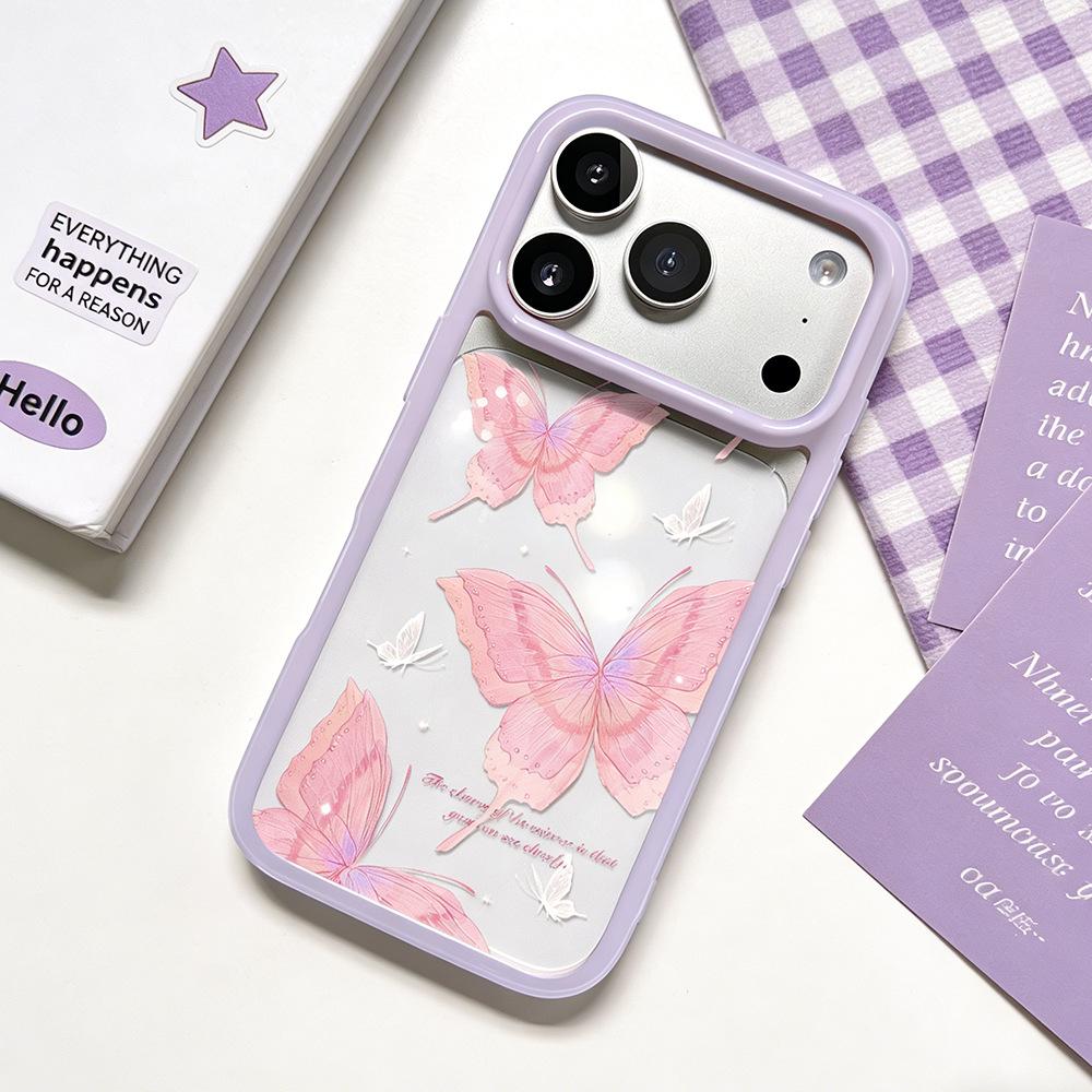 Transparent Drop-proof Butterfly Phone Case for iPhone 17/16 Pro Max and iPhone 15