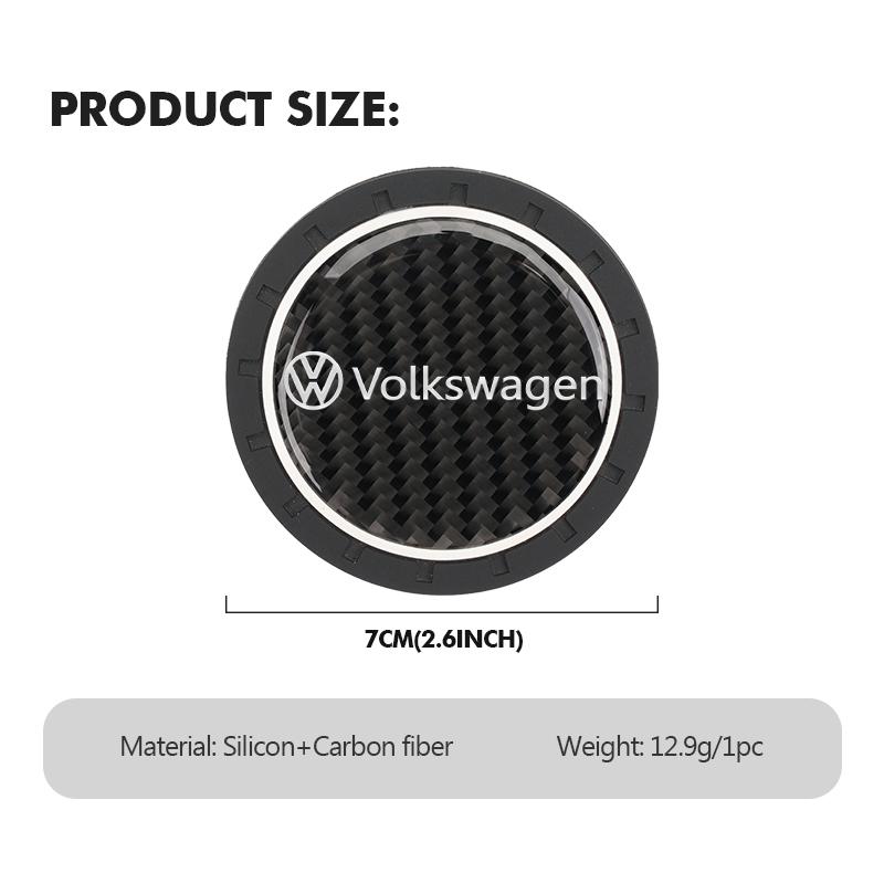 For Volkswagen VW 2pcs Car Cup Holder Anti Slip Insert Coaster Pads Accessories Golf 4 5 6 7 Polo Jetta Sagitar Magotan Passat zj0