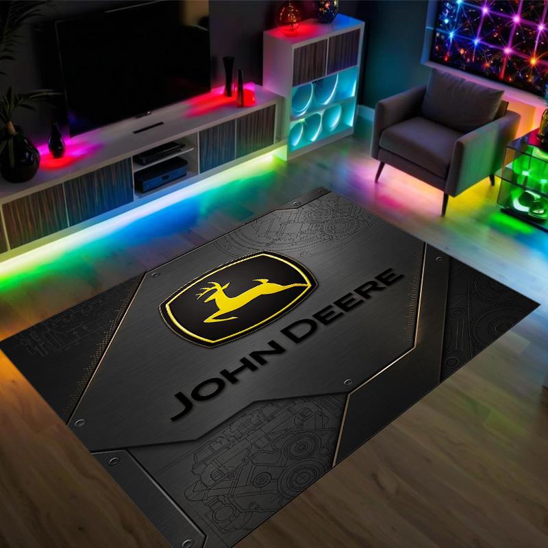 John Deere Design Crystal Velvet Carpet Cozy Non?Slip Printed Rug For Bedroom Living Room Entrance
