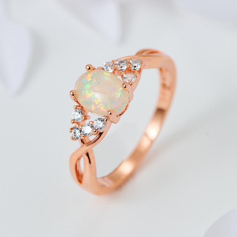 

Wish European and American oval Orb edge 8-shaped ring simple personalized ring ring no. 6 белый
