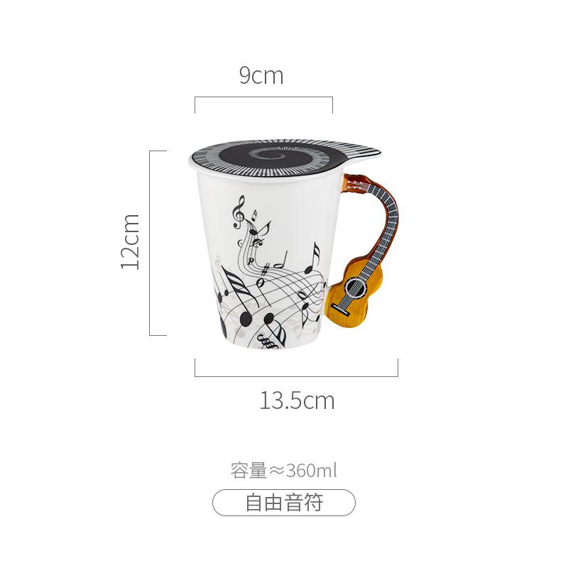 

Креативная керамическая 3D кружка с ручкой в виде акустической гитары, 400 мл 301-400ml
