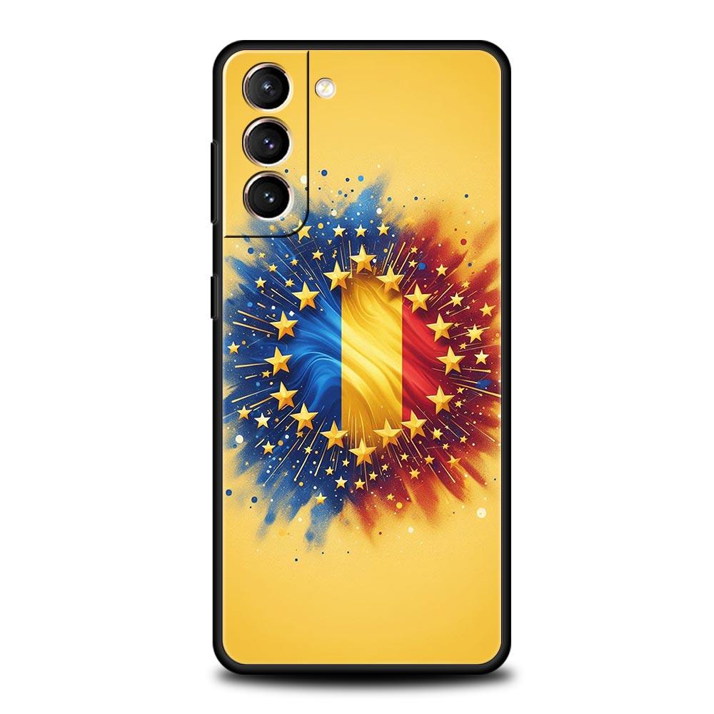 

Romania Flag Phone Case For Samsung Galaxy S25 Edge S24 S23 S22 S20 Ultra S21 FE 5G S10 Plus Soft TPU Cover Samsung S25 FE
