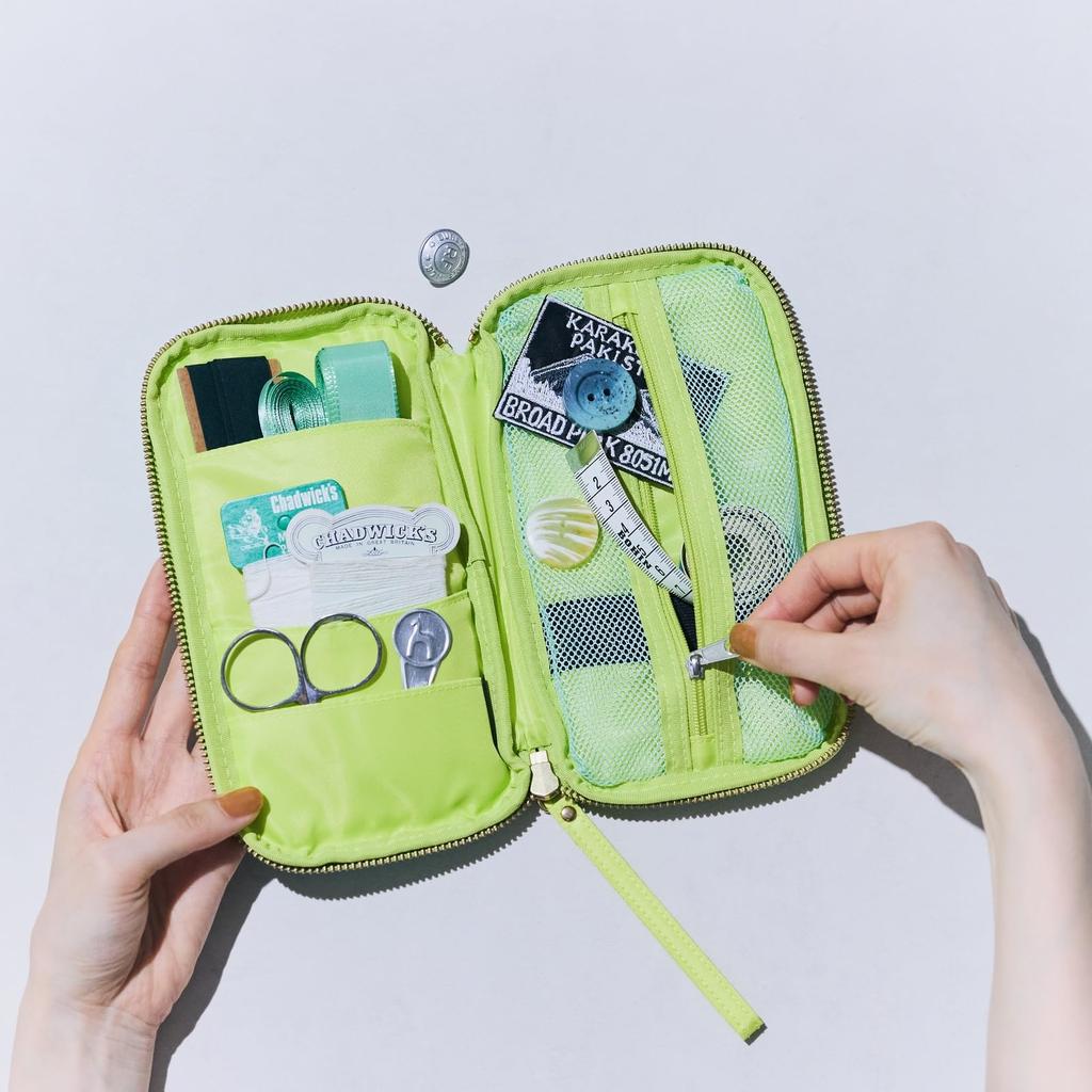 Hobonichi Small Drawer Lime Pouch/Aqua