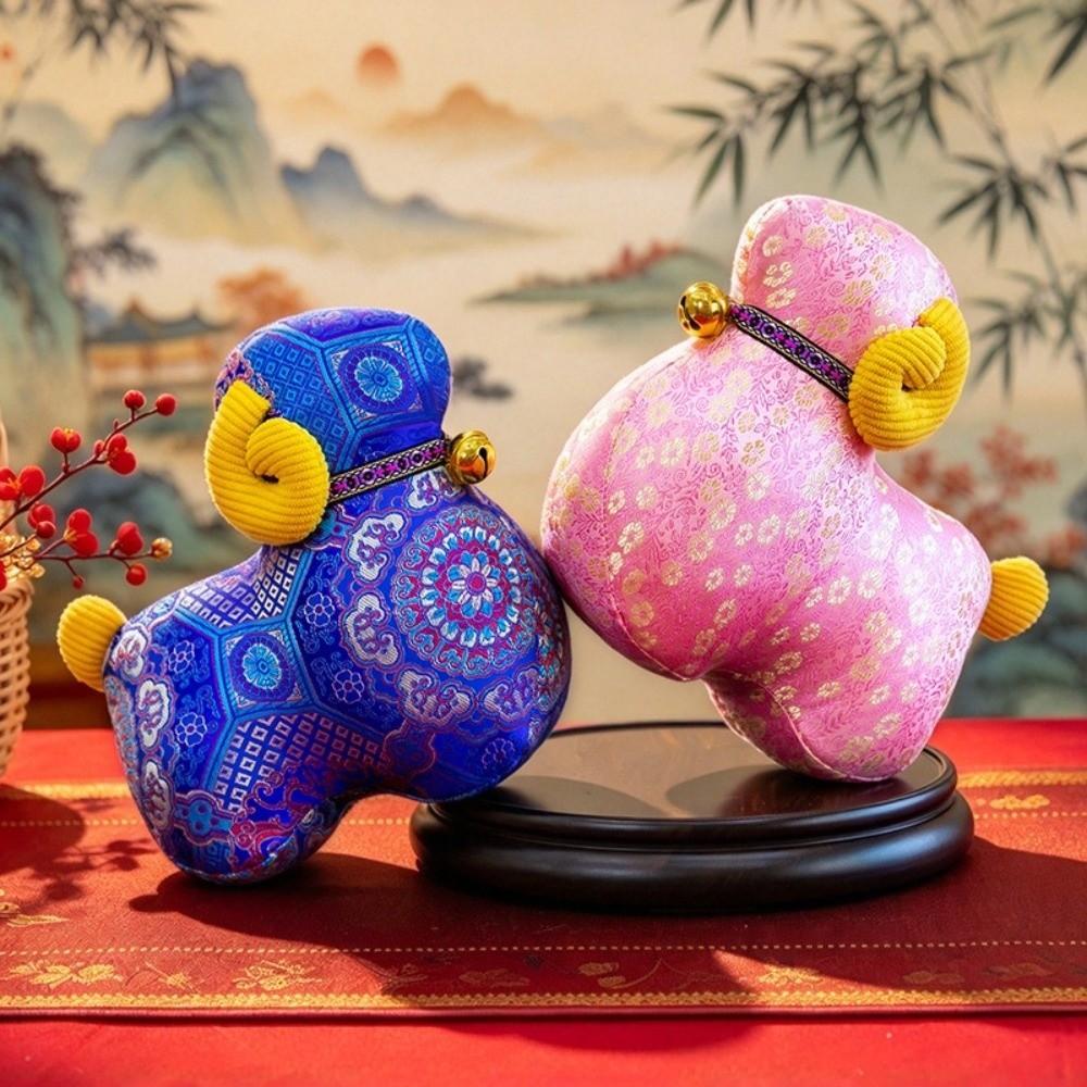 Year of The Sheep Chinese Zodiac Sheep Toy Soft Fluffy Animal Mascot Chinese New Year Gift