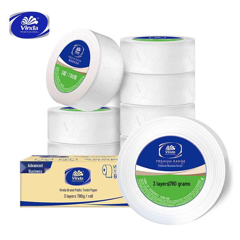 Vinda 3-Ply Jumbo Core Toilet Paper Rolls