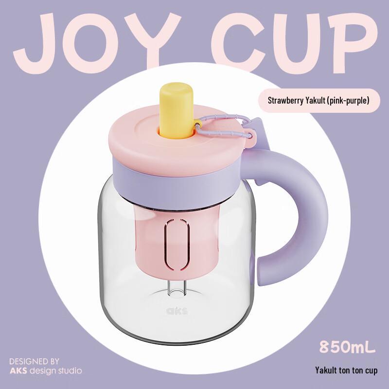 

AKS High Borosilicate Glass Water Bottle with Handle and Straw