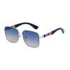 Square Sunglasses Women'S Trendy Striped Glasses Legs Large Frame Sunglasses Men'S Glasses