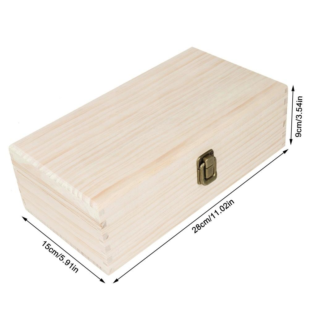 Wooden Material 32 Grids Wooden Essential Oil Storage Box 36 Bottles Capacity Aromatherapy Fragrance Bottle Organizer