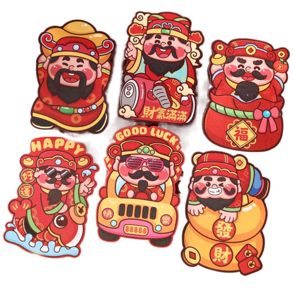 6PCS Cartoon Lucky Snake Year Red Envelope Blessing Best Wishes New Year Money Envelope Paper 3D 2025 Hong Bao Spring Festival
