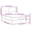 Ottoman Bed with Mattress In Light Grey 140 X 190 Cm Velvet