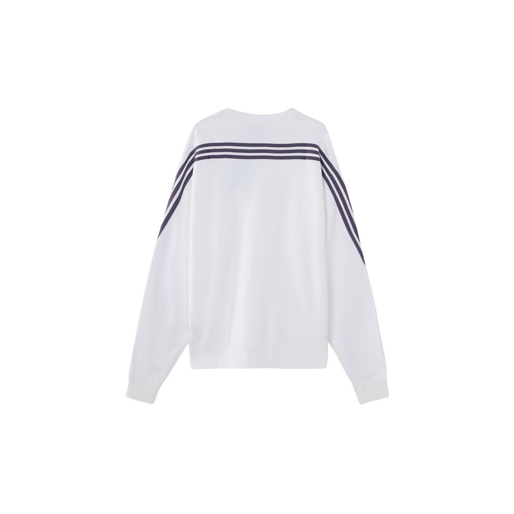 Adidas Originals Trefoil Stripe Loose Pullover Sweatshirt Men Tops White FM1519