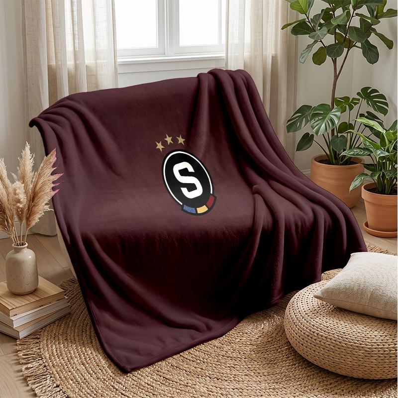 Sparta Prague Theme Blanket Soft Flannel Fleece Blanket Warm Lightweight Throw Blanket for Home Sofa Bed
