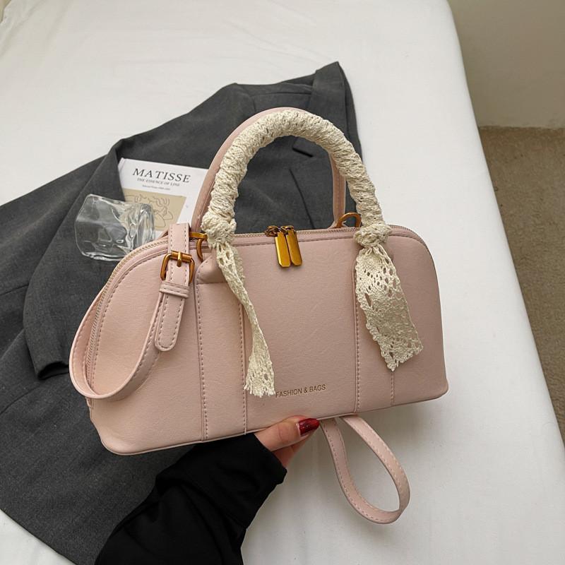 Color Ribbon Solid Shell Style Bag Soft Structure Inner Storage Commuting Daily