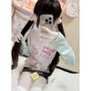 TrendHub Japanese Sweet Cartoon Polka Dot Print Women T-shirt Loose Kawaii Contrast Color Cute Graphic Tee Tops Y2k Aesthetic Tshirts