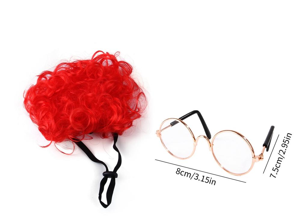 Pet Products Popular Pet Accessories Pet Glasses Wig Set Cat Dog Funny Pet Accessories